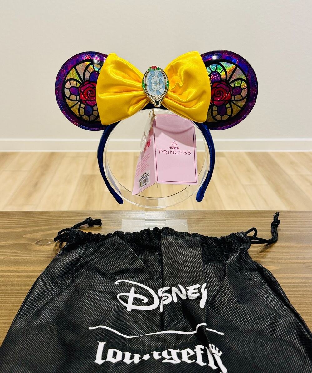 EXCLUSIVE Loungefly Disney Beauty & the Beast Belle Stained Glass Ears Headband
